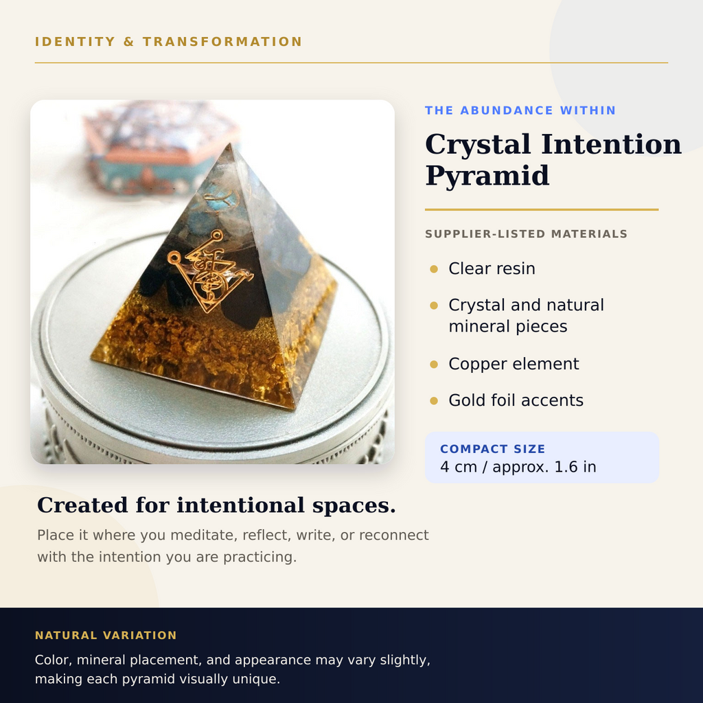 The Abundance Within | Crystal Intention Pyramid